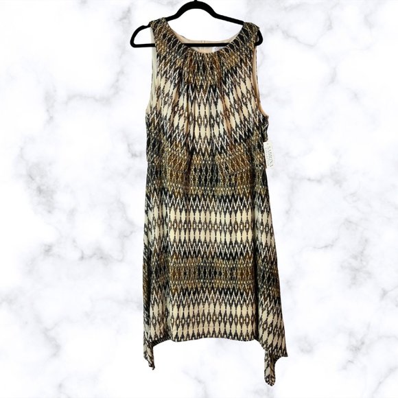 Sabrina Collective Valencia Sleeveless Sharkbite Fit and Flare Dress 3X - Picture 1 of 3